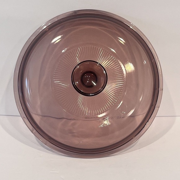Vintage Pyrex Visions Cranberry Purple V-2.5-C Pyrex 8.5"‎ Lid Ribbed - Picture 1 of 4